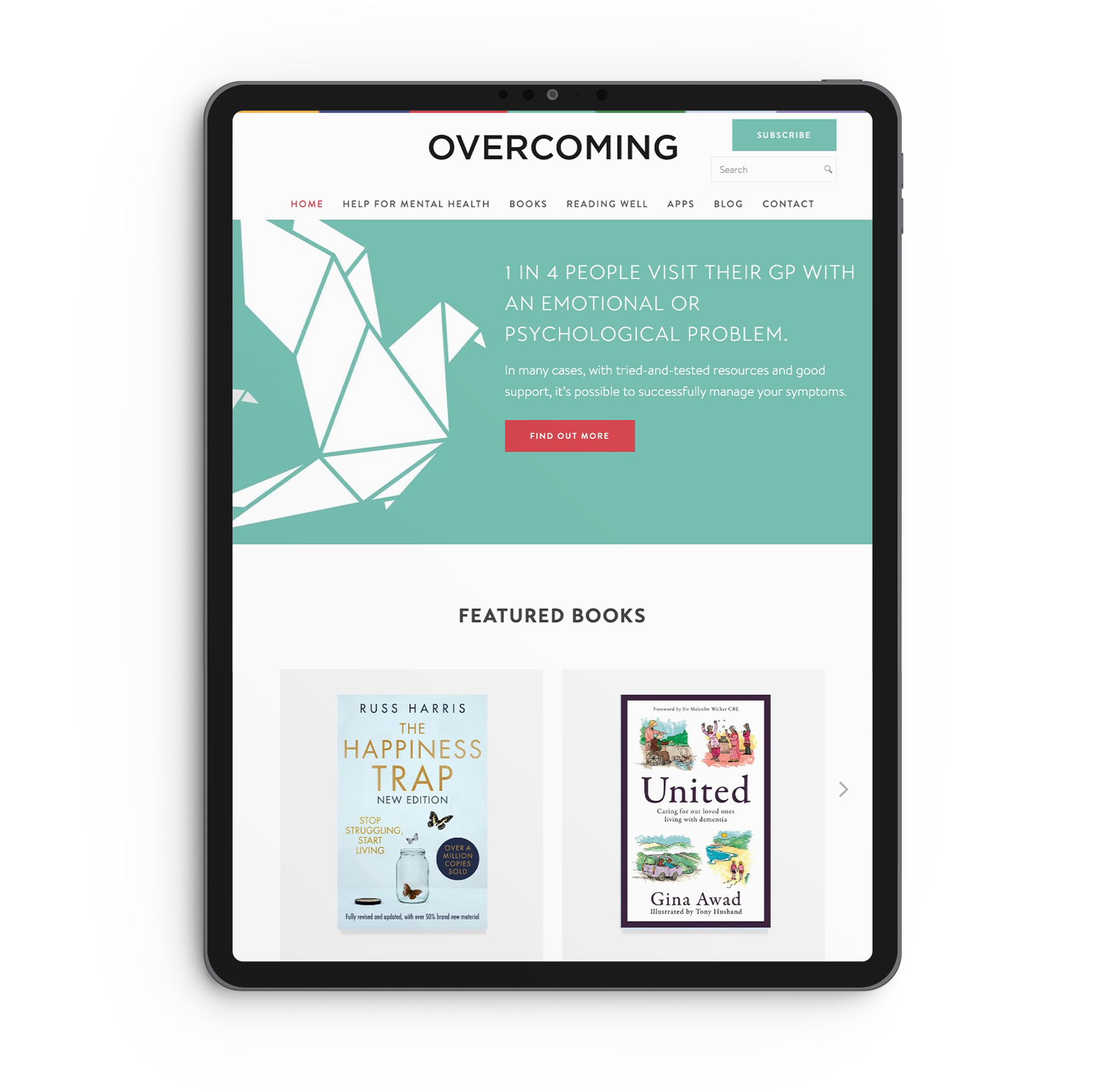tablet showing Overcoming responsive website design