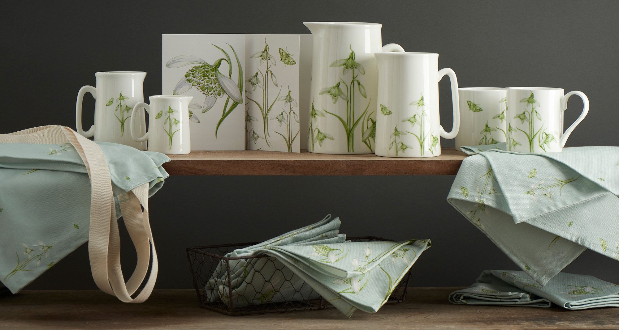 Jane Abbott Homeware Snowdrops Mug